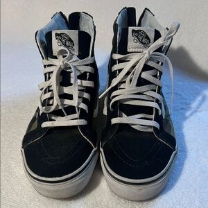 Vans Black and White High-Top Sneakers